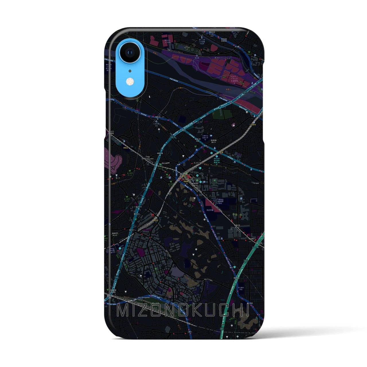 【溝の口(神奈川県)】地図柄iPhoneケース(バックカバータイプ)