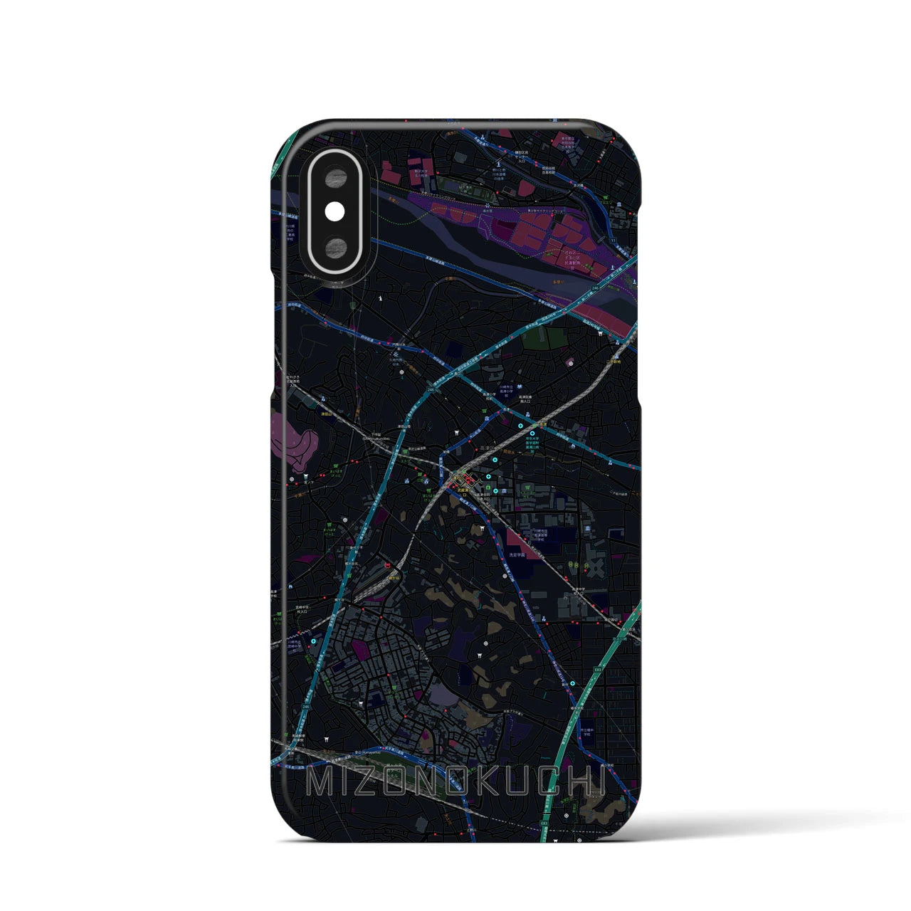 【溝の口(神奈川県)】地図柄iPhoneケース(バックカバータイプ)