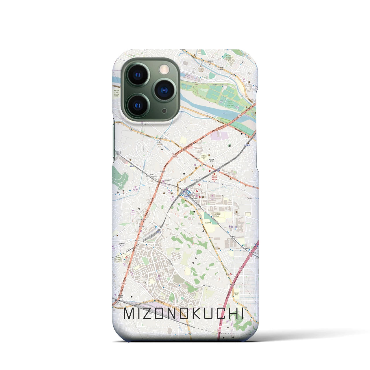 【溝の口(神奈川県)】地図柄iPhoneケース(バックカバータイプ)