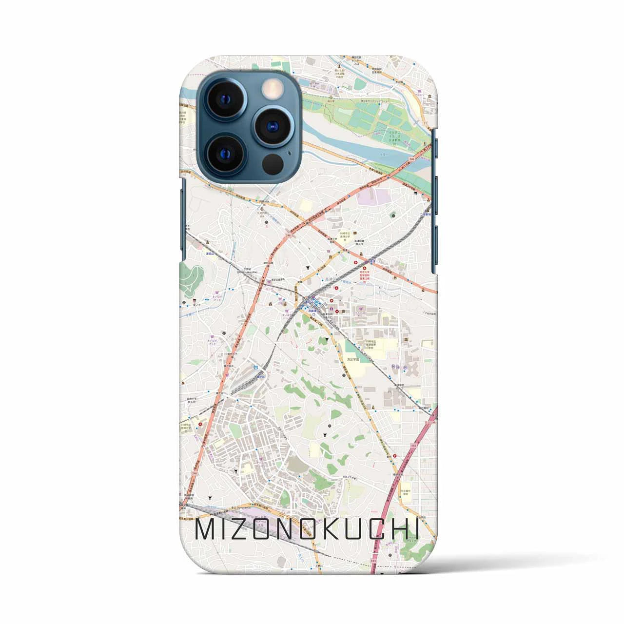 【溝の口(神奈川県)】地図柄iPhoneケース(バックカバータイプ)