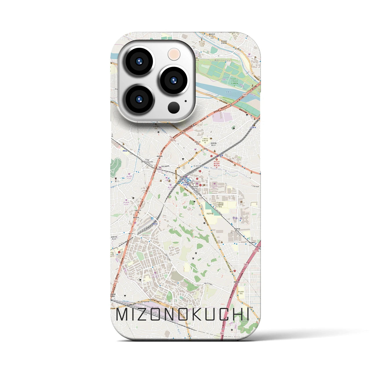 【溝の口(神奈川県)】地図柄iPhoneケース(バックカバータイプ)