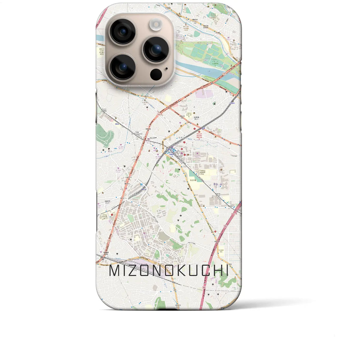 【溝の口(神奈川県)】地図柄iPhoneケース(バックカバータイプ)