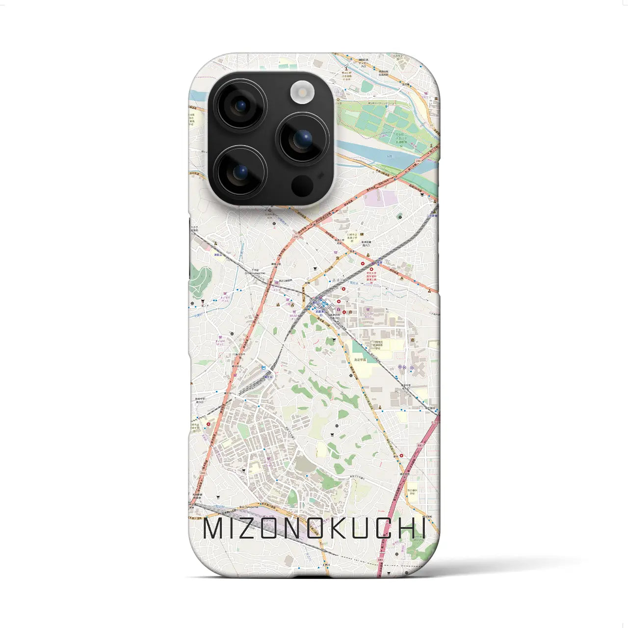 【溝の口(神奈川県)】地図柄iPhoneケース(バックカバータイプ)
