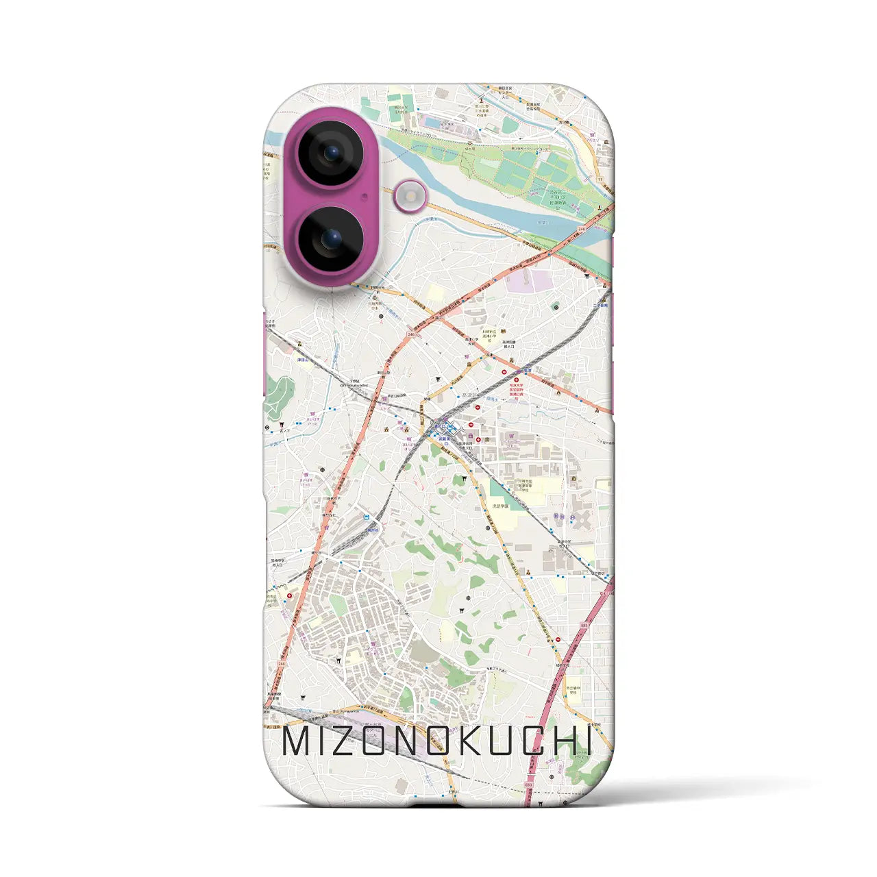 【溝の口(神奈川県)】地図柄iPhoneケース(バックカバータイプ)