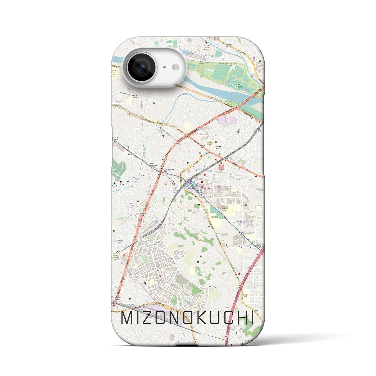 【溝の口(神奈川県)】地図柄iPhoneケース(バックカバータイプ)