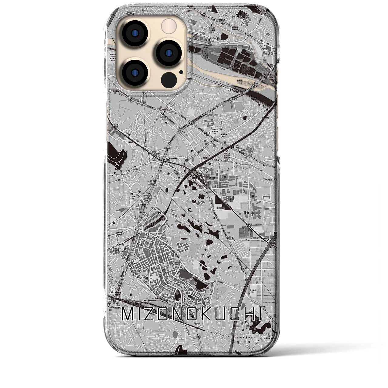 【溝の口(神奈川県)】地図柄iPhoneケース(クリアタイプ)