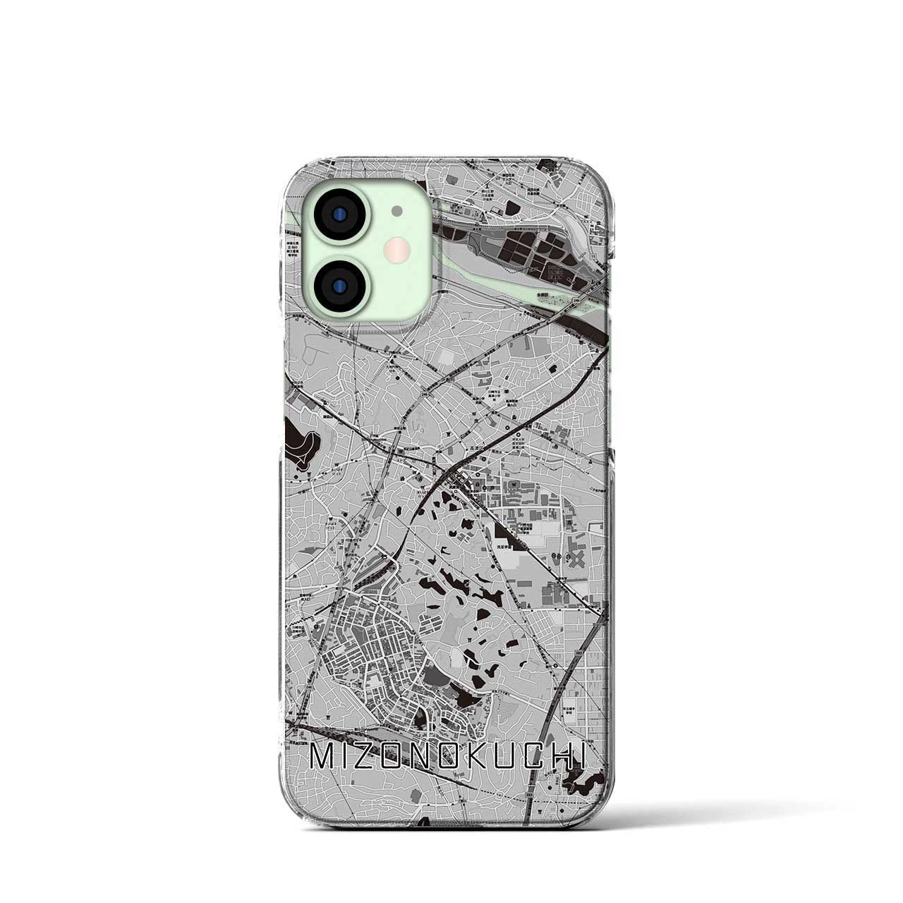 【溝の口(神奈川県)】地図柄iPhoneケース(クリアタイプ)