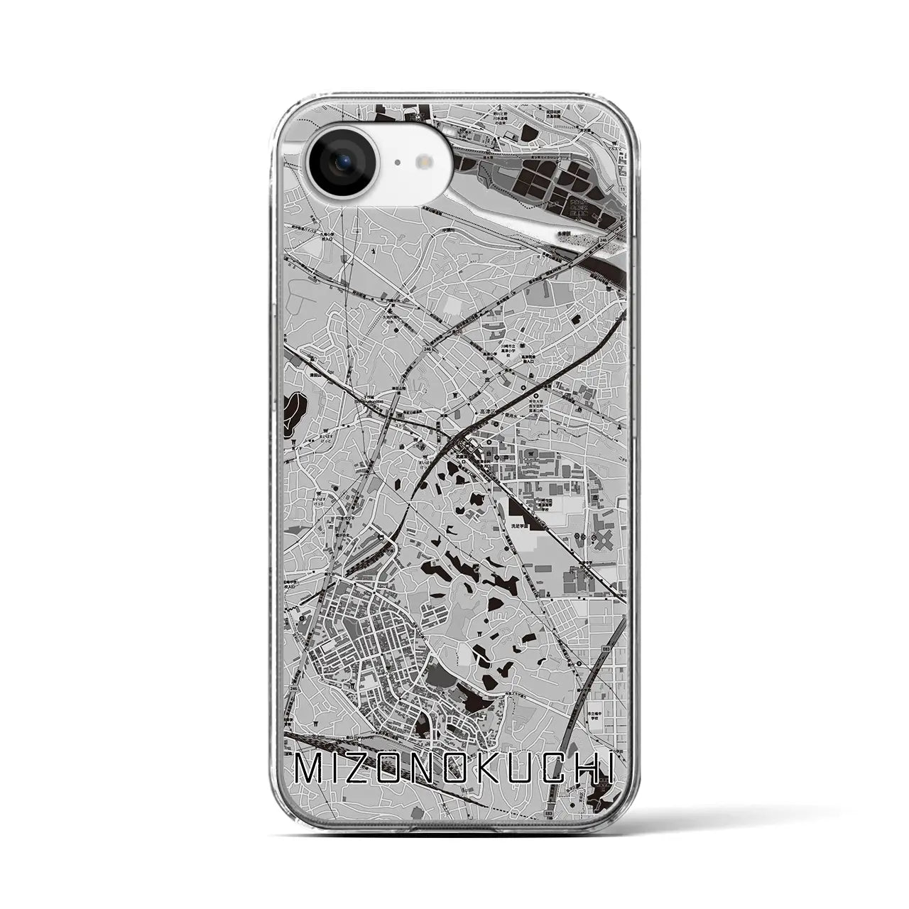 【溝の口(神奈川県)】地図柄iPhoneケース(クリアタイプ)