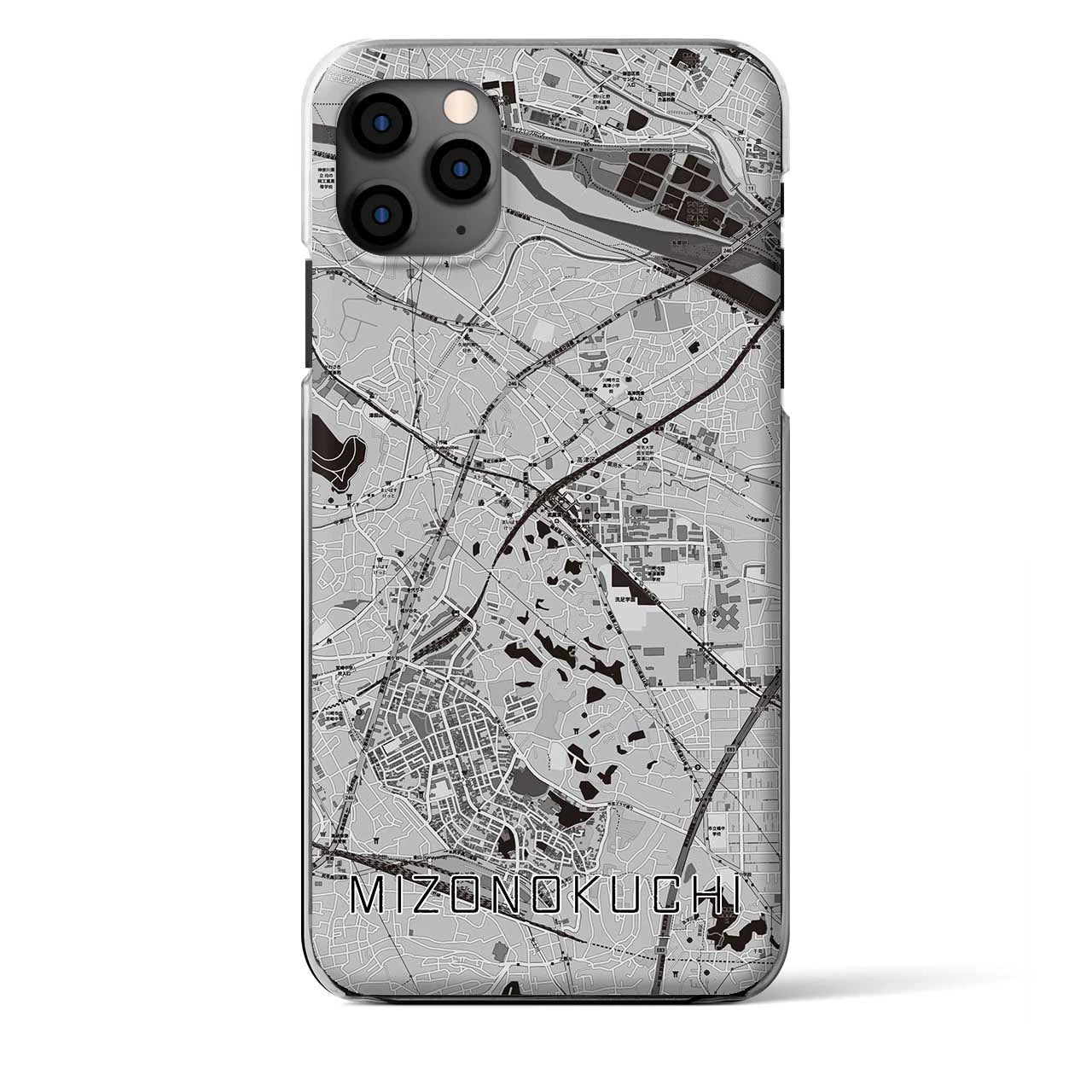 【溝の口(神奈川県)】地図柄iPhoneケース(クリアタイプ)