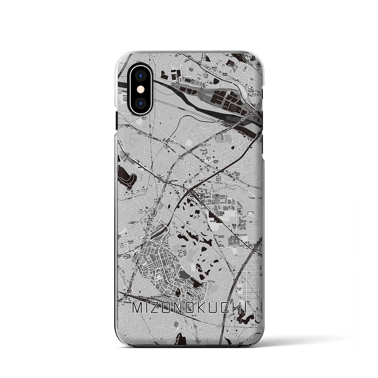 【溝の口(神奈川県)】地図柄iPhoneケース(クリアタイプ)