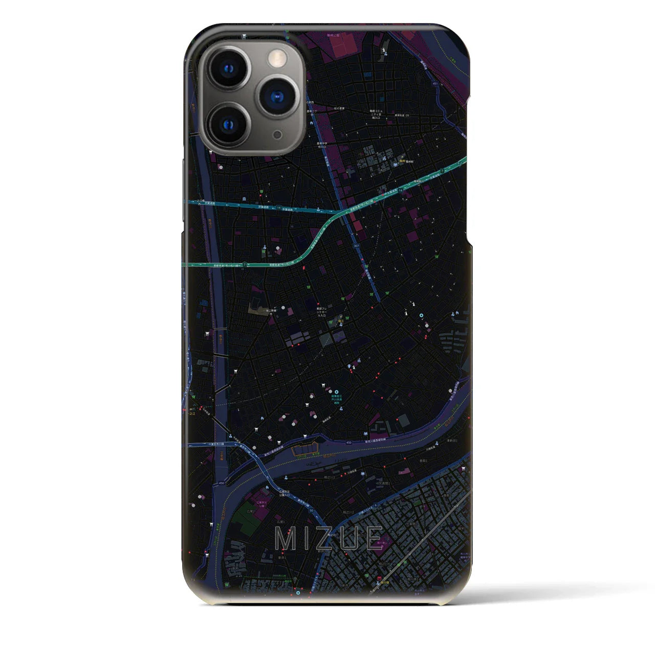 【瑞江(東京都)】地図柄iPhoneケース(バックカバータイプ)