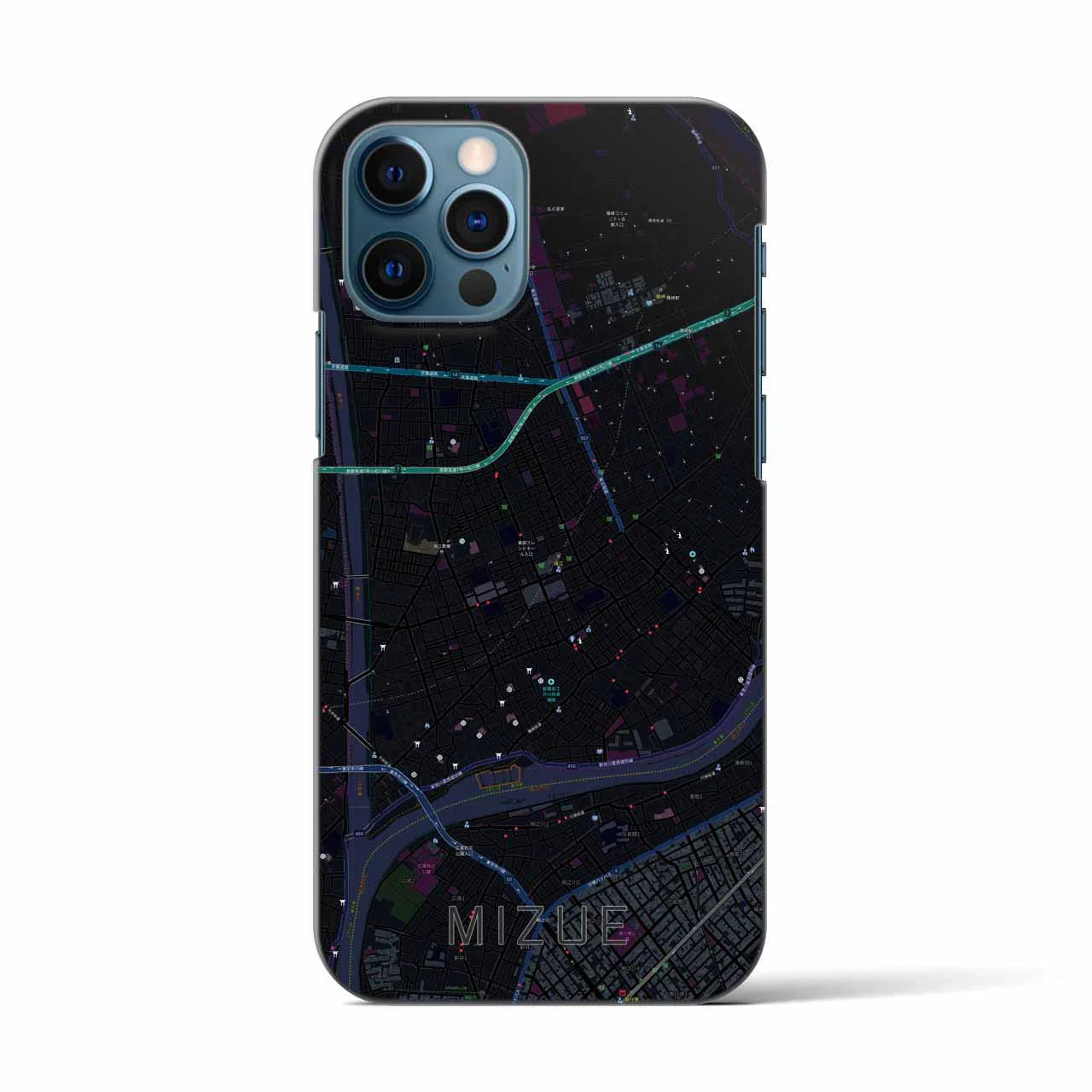 【瑞江(東京都)】地図柄iPhoneケース(バックカバータイプ)