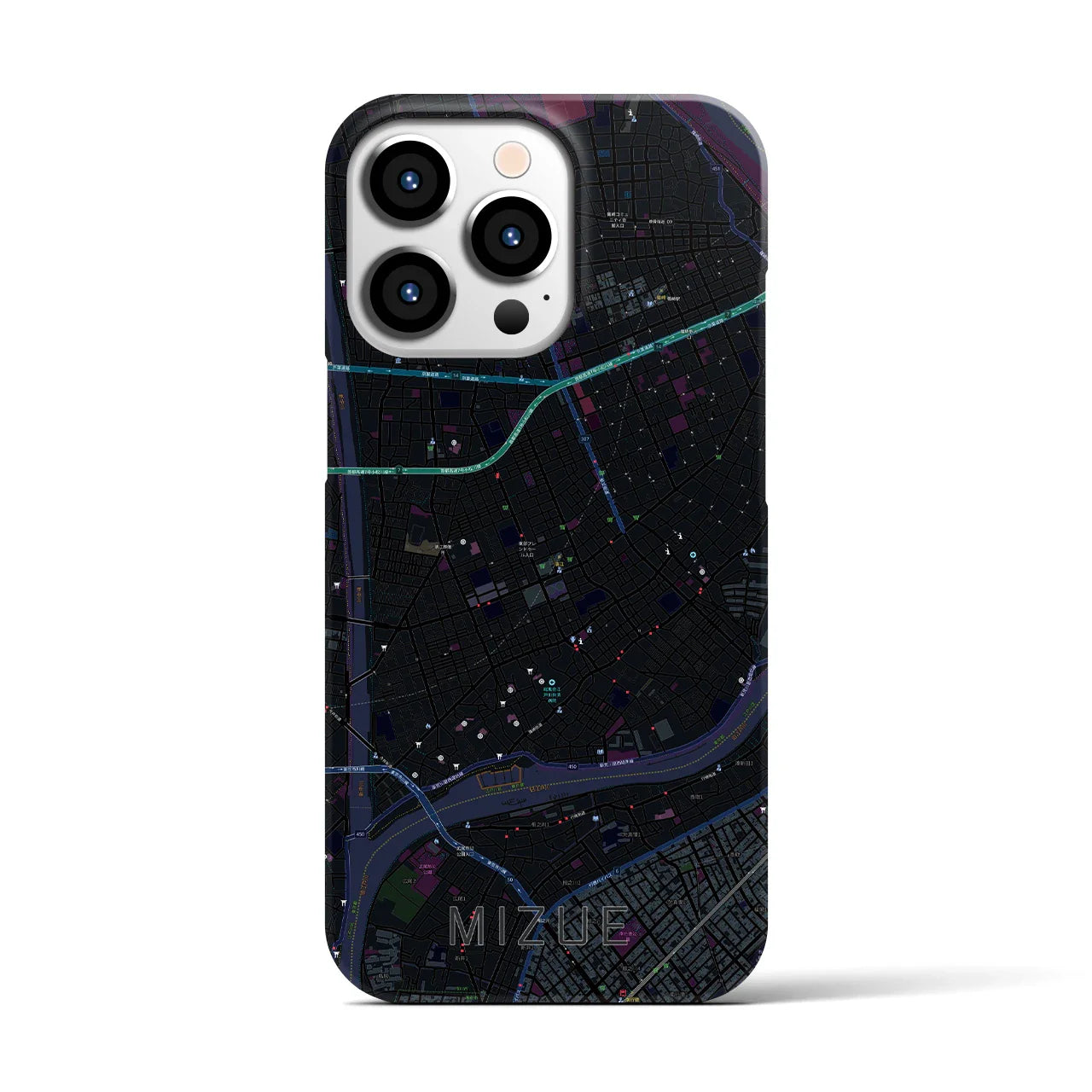 【瑞江(東京都)】地図柄iPhoneケース(バックカバータイプ)