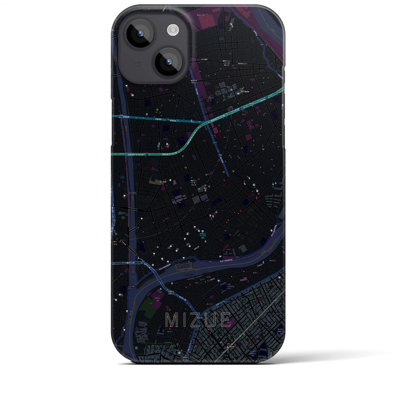 【瑞江(東京都)】地図柄iPhoneケース(バックカバータイプ)