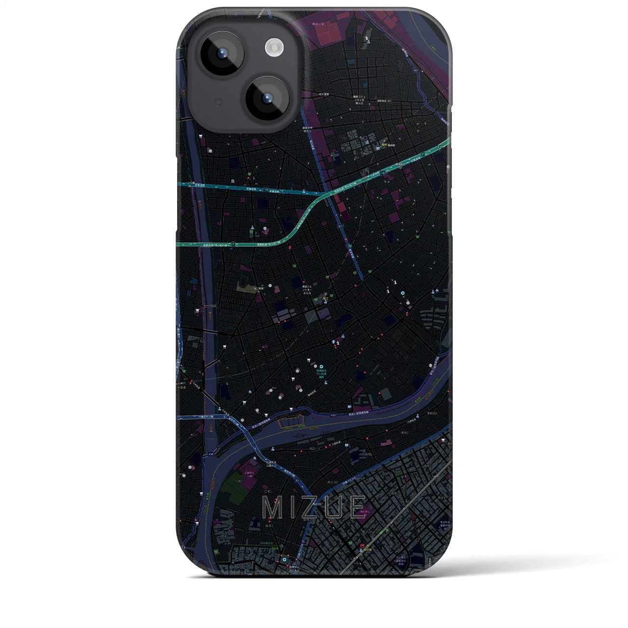 【瑞江(東京都)】地図柄iPhoneケース(バックカバータイプ)