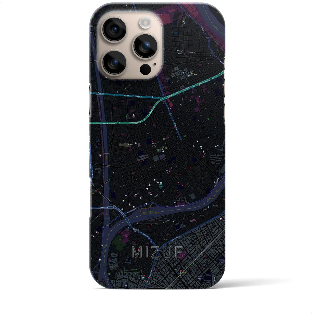 【瑞江(東京都)】地図柄iPhoneケース(バックカバータイプ)