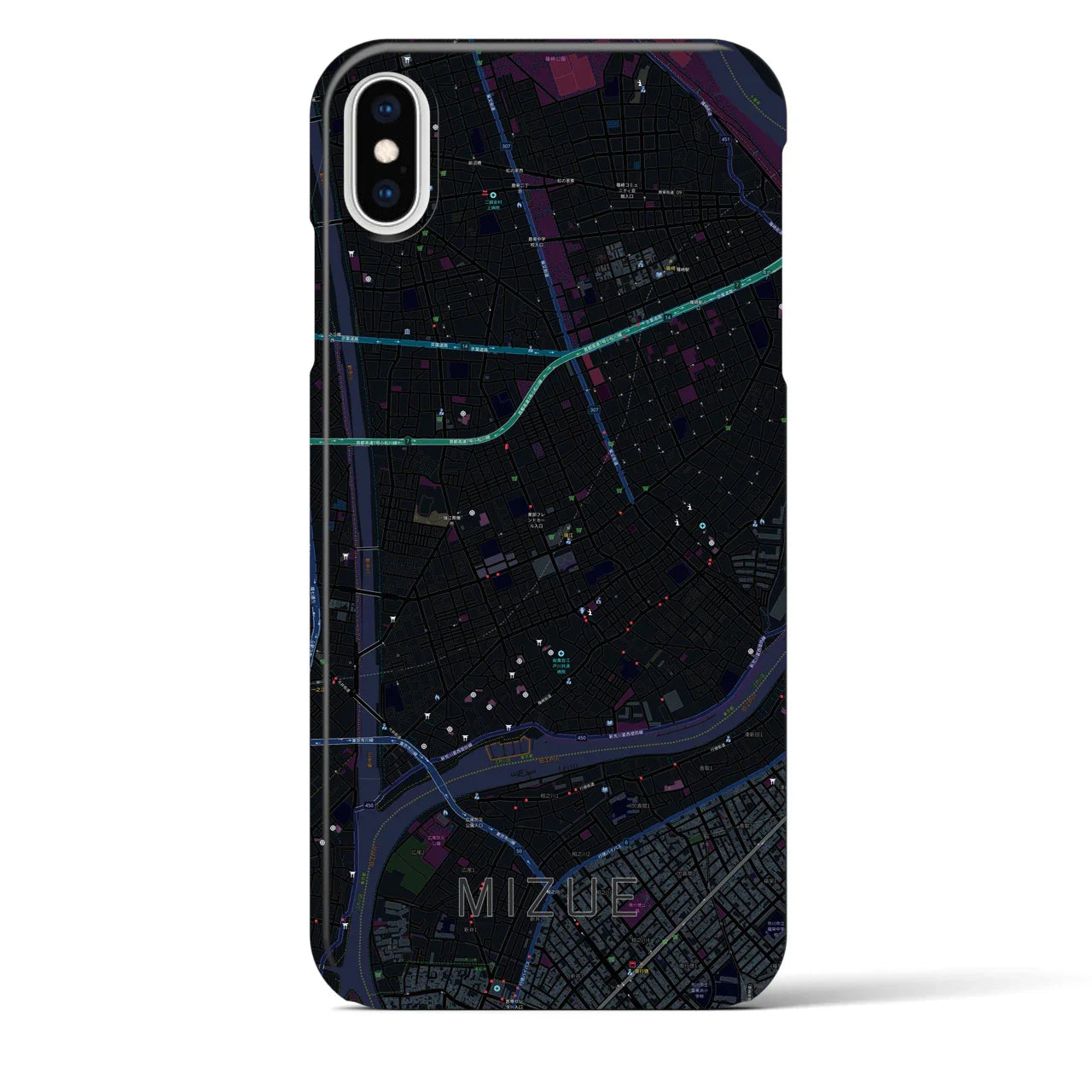 【瑞江(東京都)】地図柄iPhoneケース(バックカバータイプ)