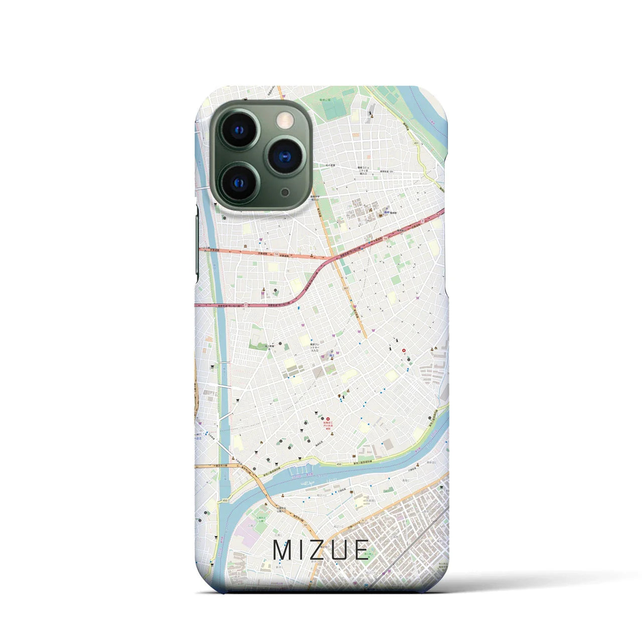【瑞江(東京都)】地図柄iPhoneケース(バックカバータイプ)