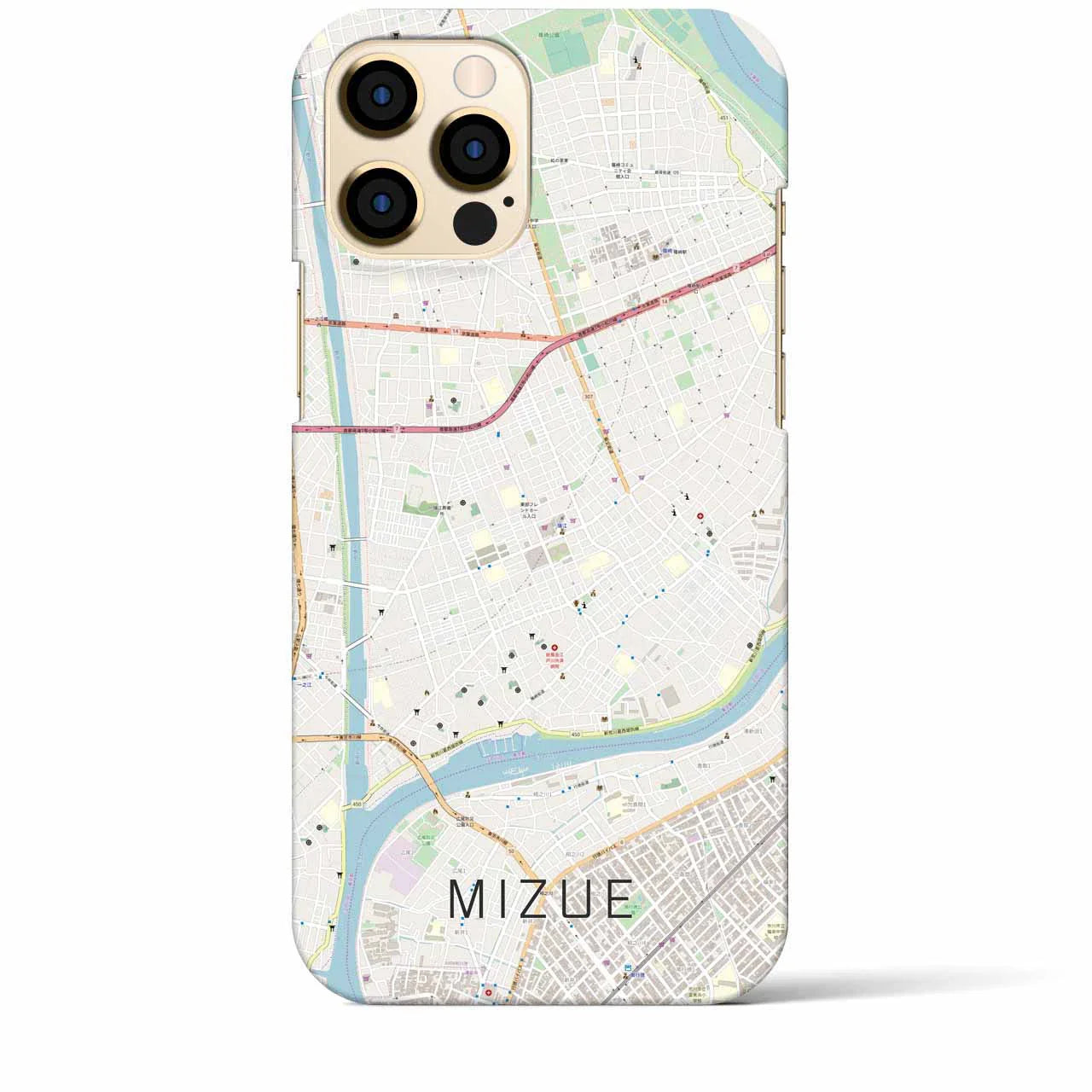 【瑞江(東京都)】地図柄iPhoneケース(バックカバータイプ)