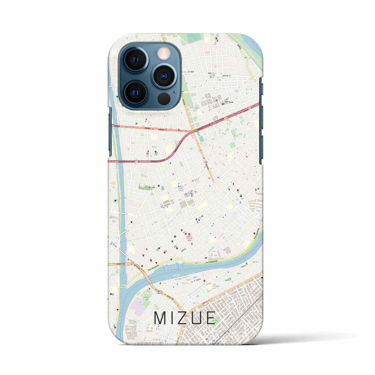 【瑞江(東京都)】地図柄iPhoneケース(バックカバータイプ)