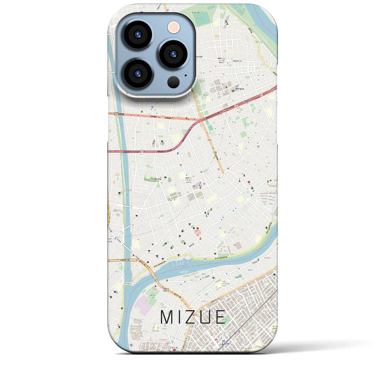 【瑞江(東京都)】地図柄iPhoneケース(バックカバータイプ)