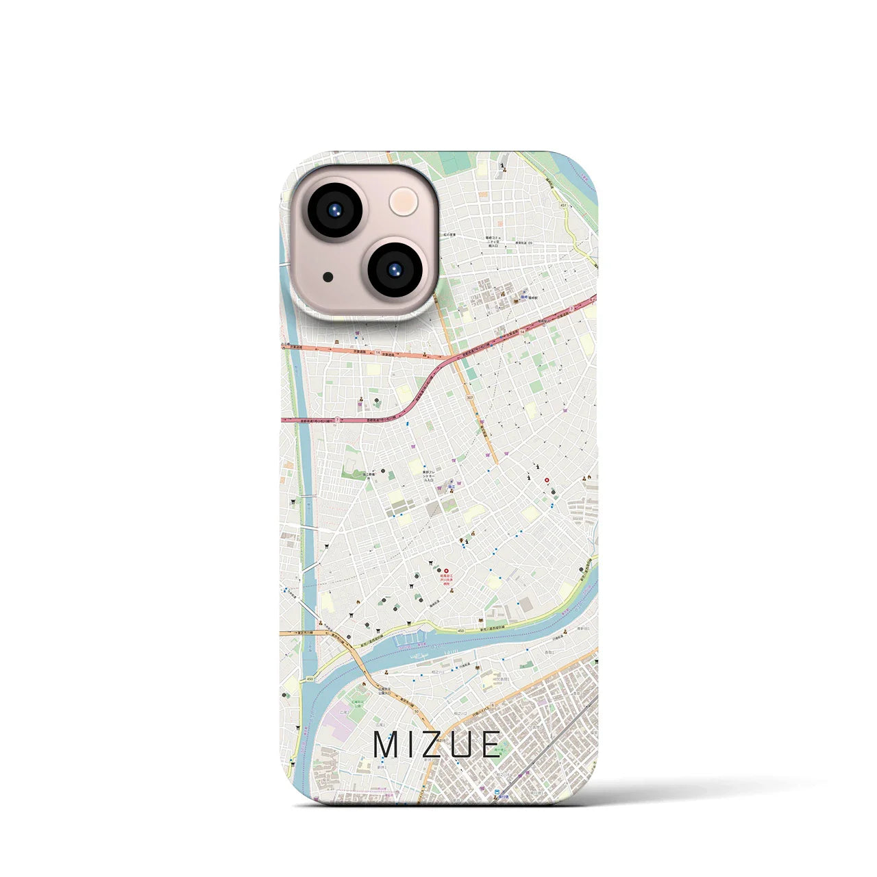 【瑞江(東京都)】地図柄iPhoneケース(バックカバータイプ)