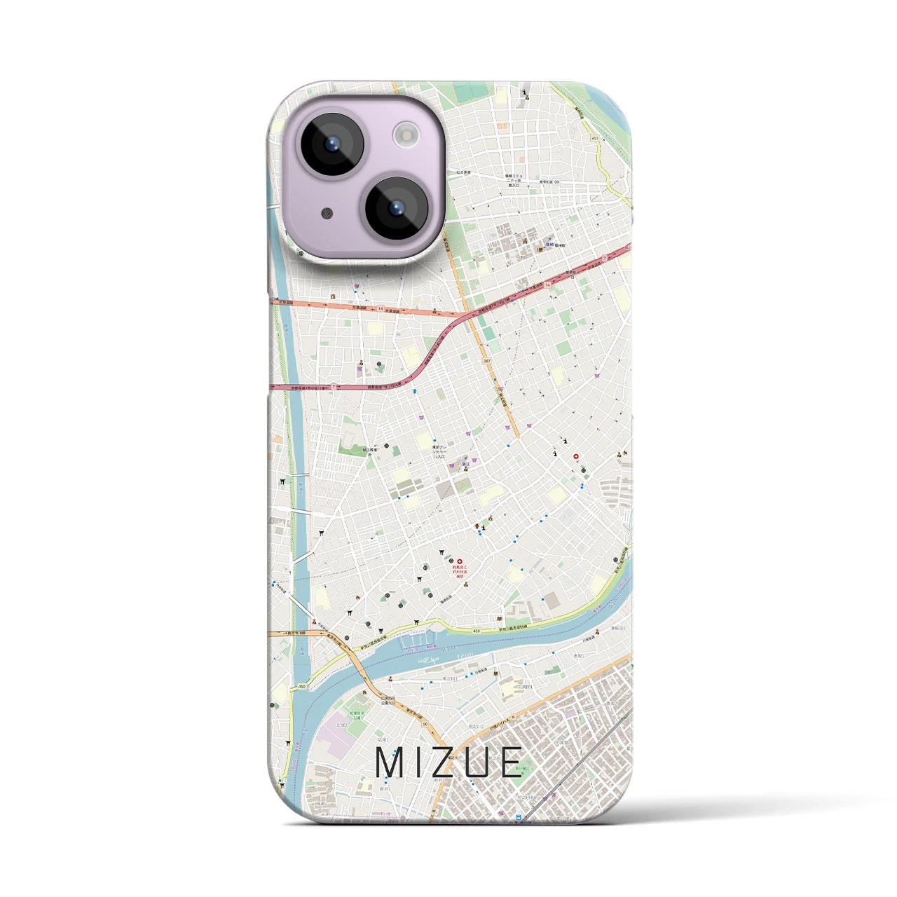 【瑞江(東京都)】地図柄iPhoneケース(バックカバータイプ)
