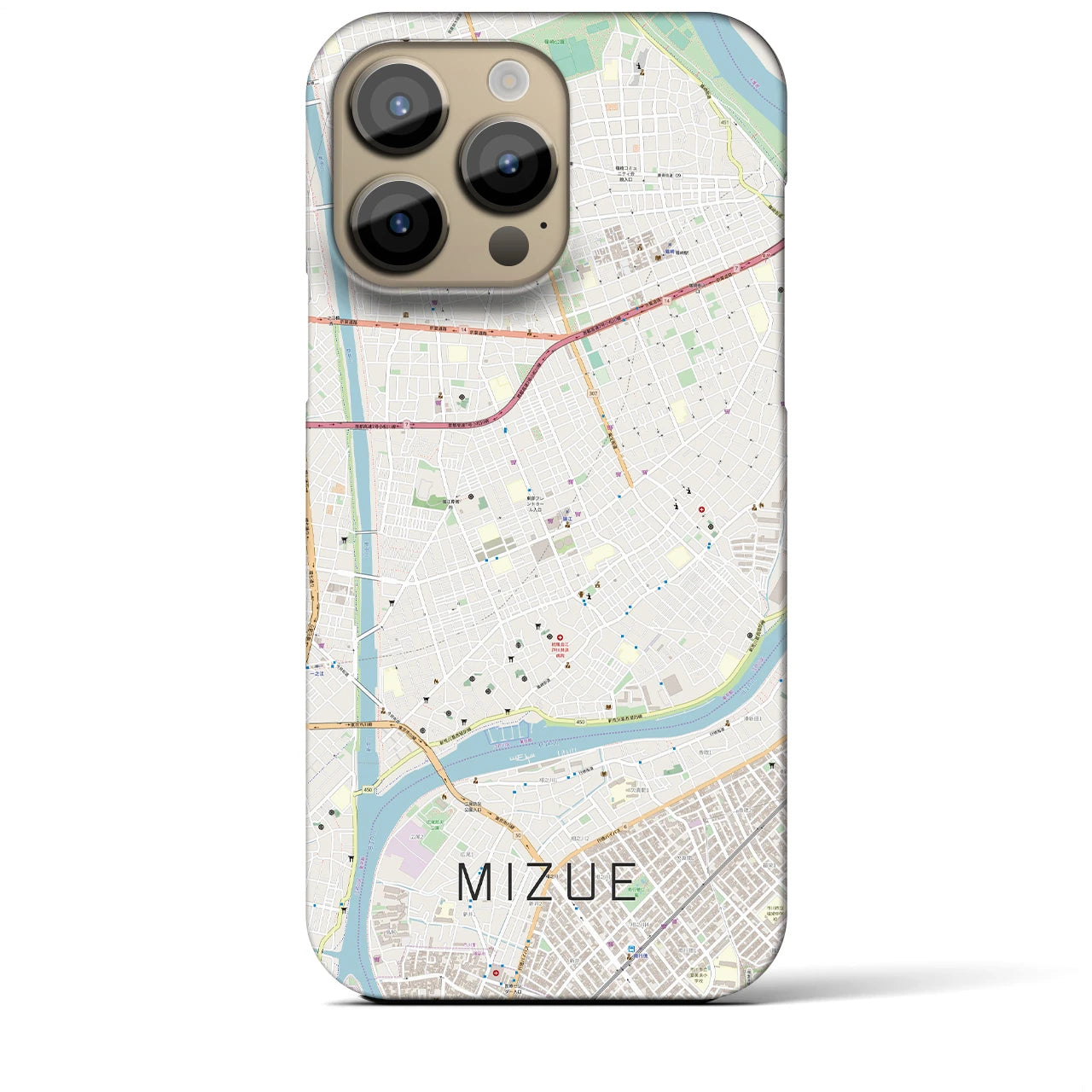 【瑞江(東京都)】地図柄iPhoneケース(バックカバータイプ)
