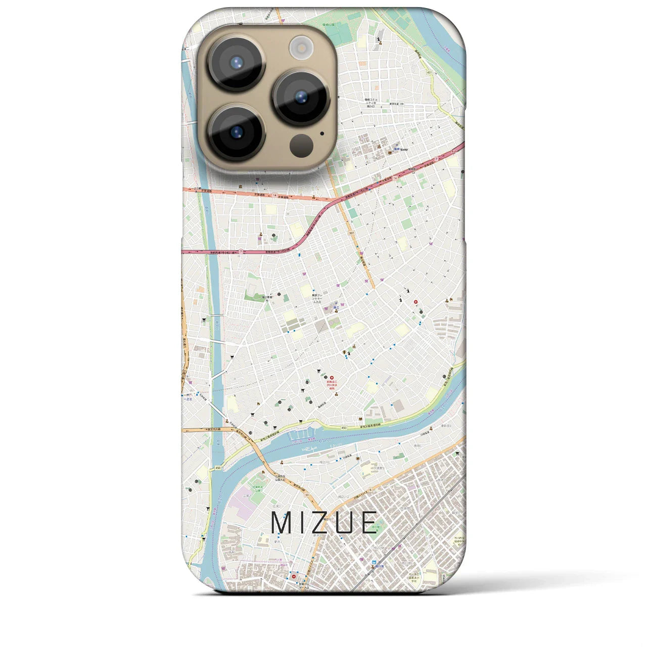 【瑞江(東京都)】地図柄iPhoneケース(バックカバータイプ)