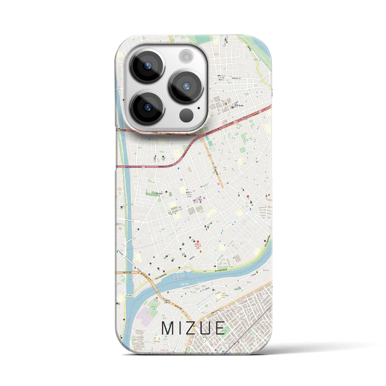【瑞江(東京都)】地図柄iPhoneケース(バックカバータイプ)