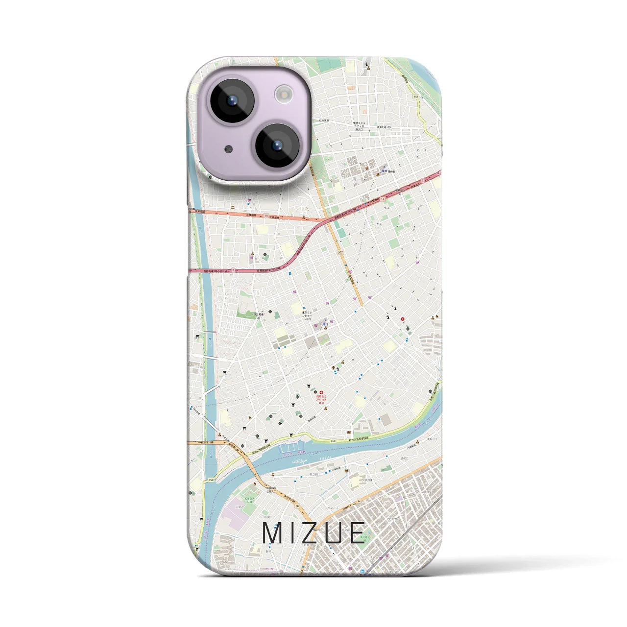 【瑞江(東京都)】地図柄iPhoneケース(バックカバータイプ)