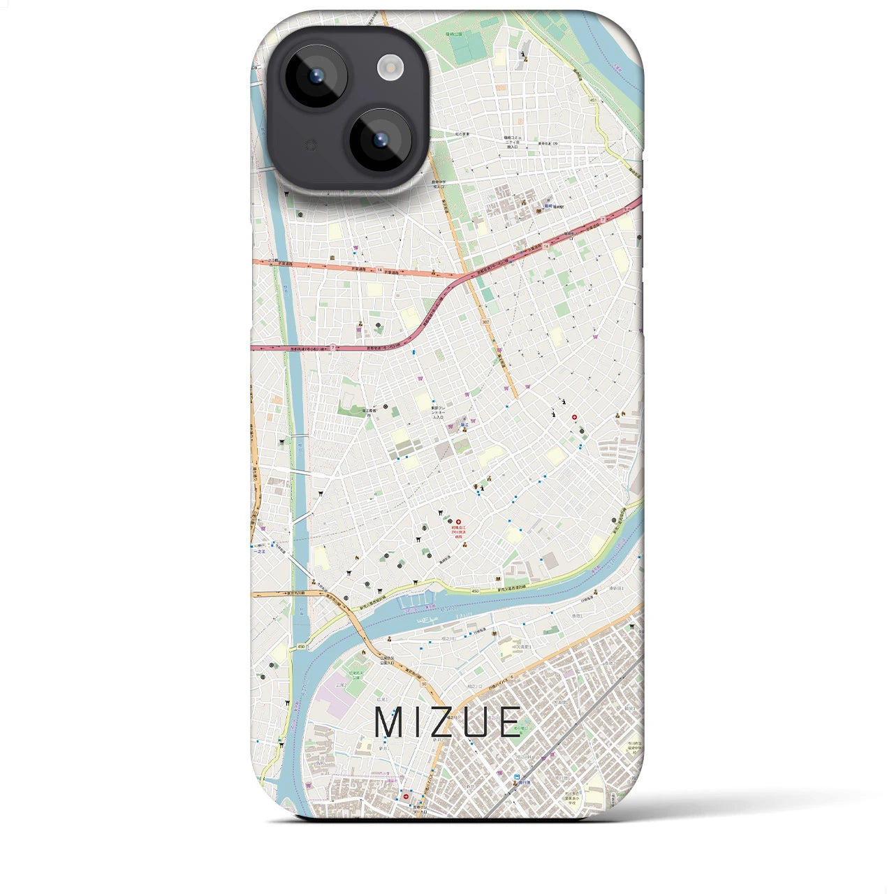 【瑞江(東京都)】地図柄iPhoneケース(バックカバータイプ)