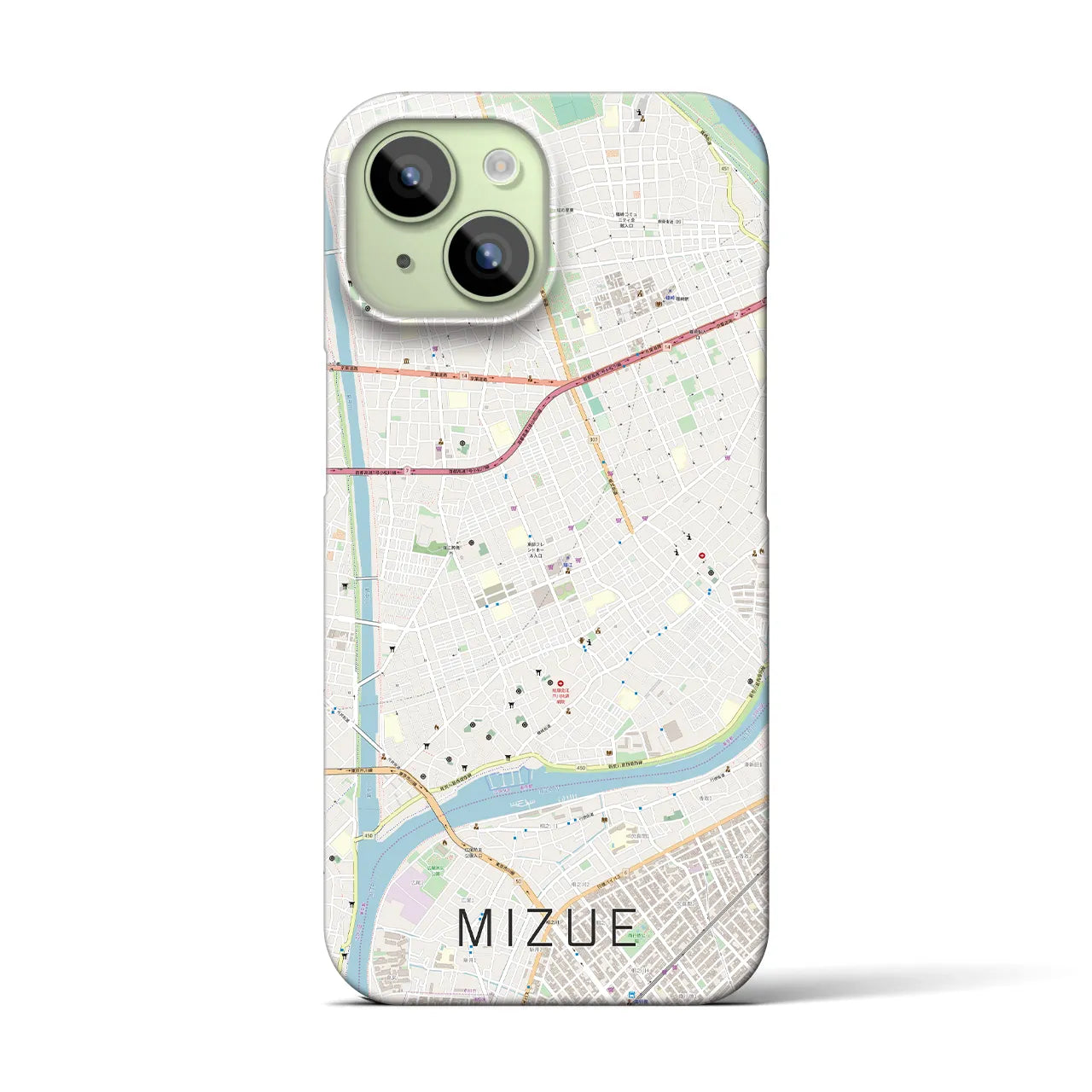 【瑞江(東京都)】地図柄iPhoneケース(バックカバータイプ)