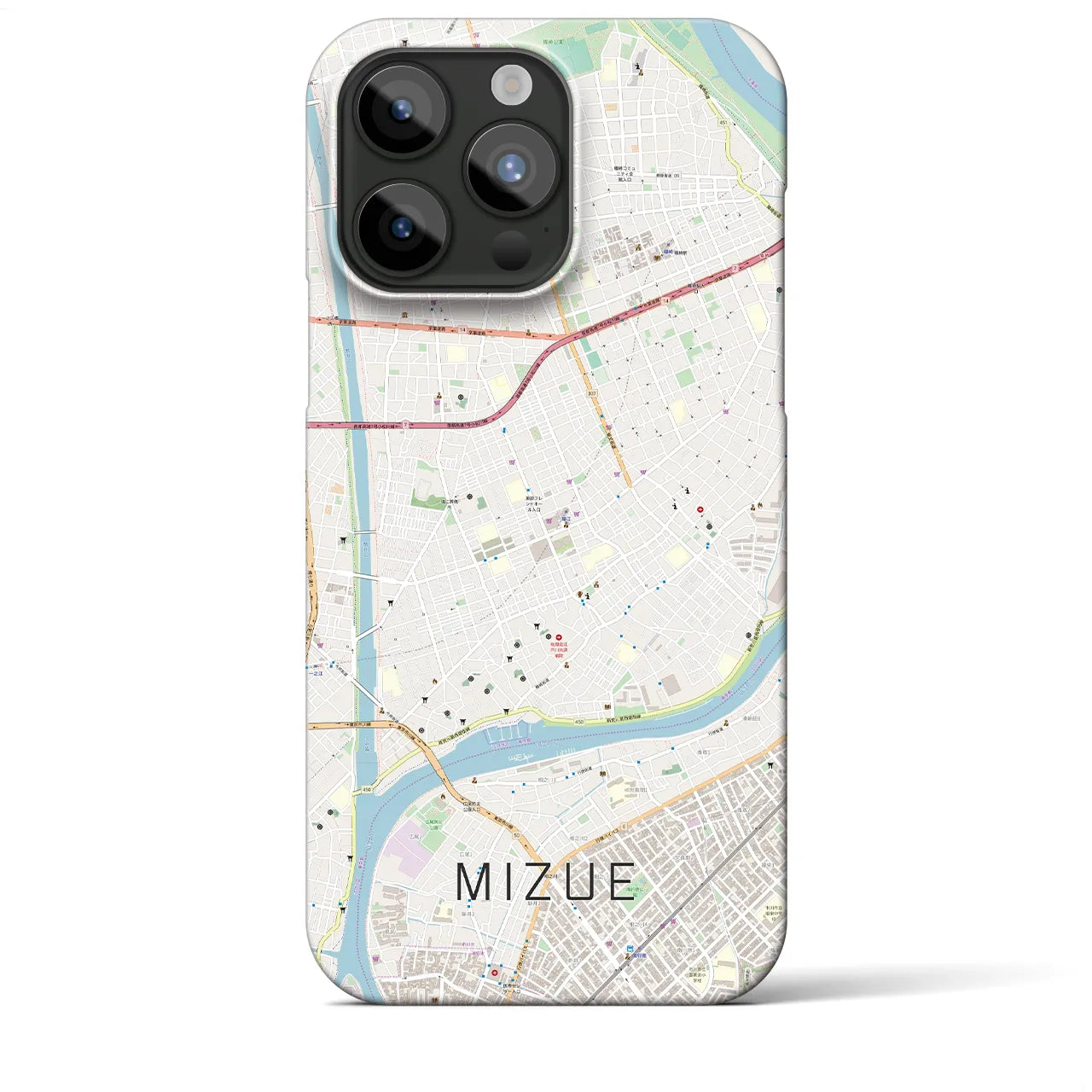 【瑞江(東京都)】地図柄iPhoneケース(バックカバータイプ)