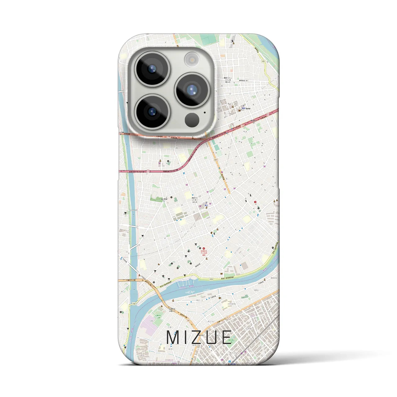 【瑞江(東京都)】地図柄iPhoneケース(バックカバータイプ)