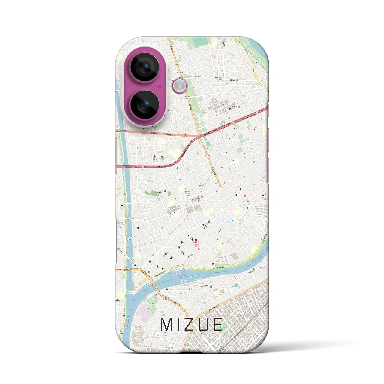 【瑞江(東京都)】地図柄iPhoneケース(バックカバータイプ)