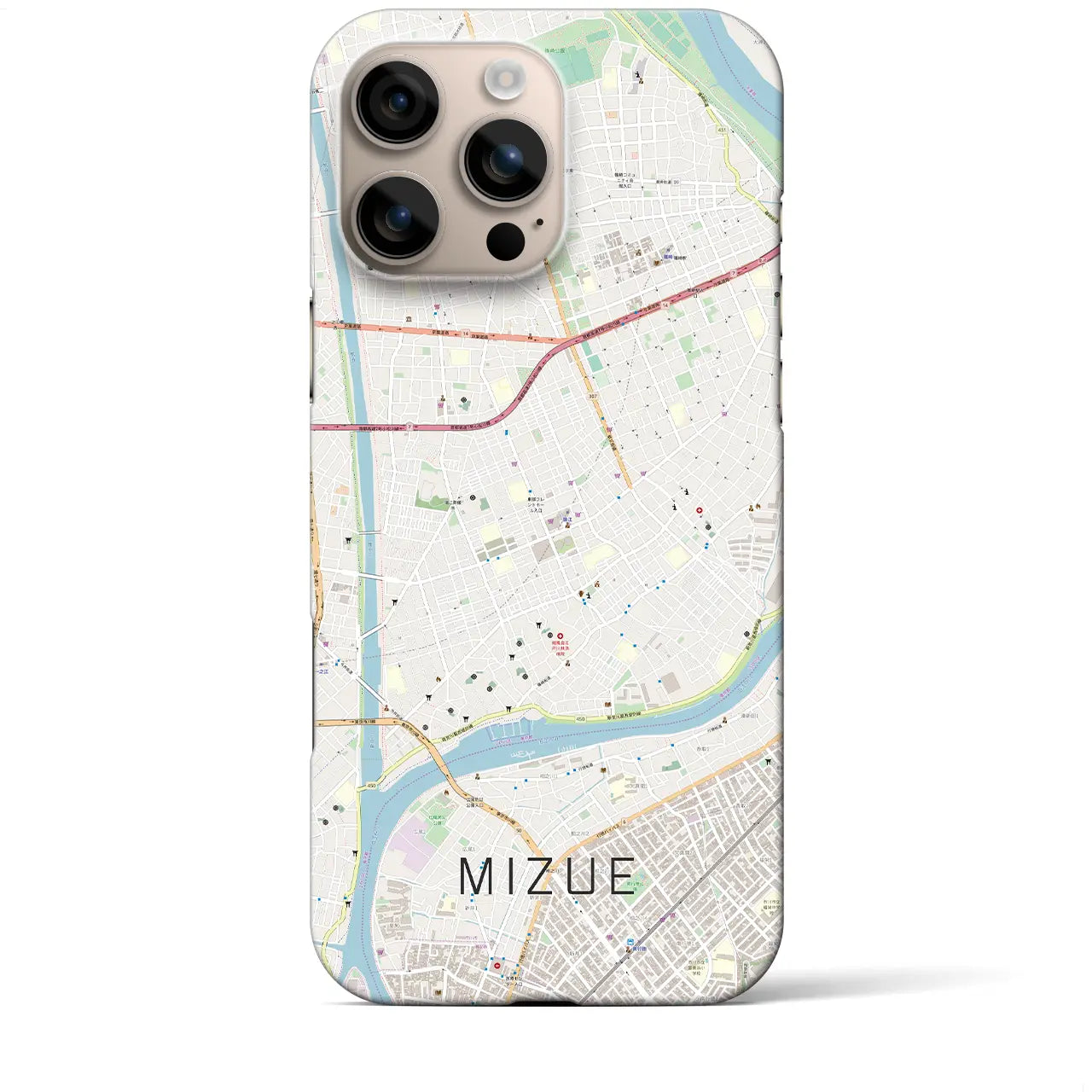 【瑞江(東京都)】地図柄iPhoneケース(バックカバータイプ)