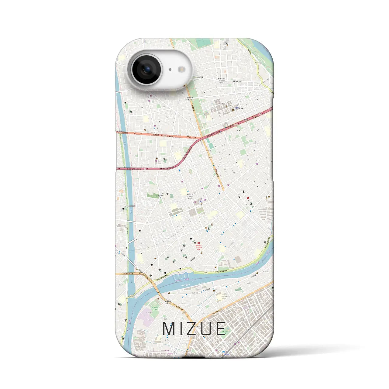 【瑞江(東京都)】地図柄iPhoneケース(バックカバータイプ)