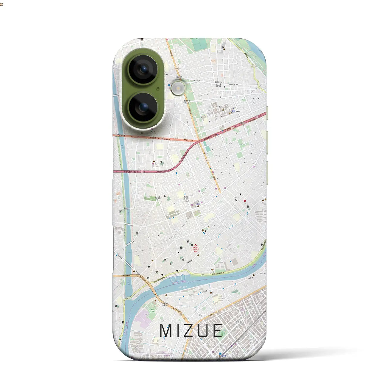 【瑞江(東京都)】地図柄iPhoneケース(バックカバータイプ)