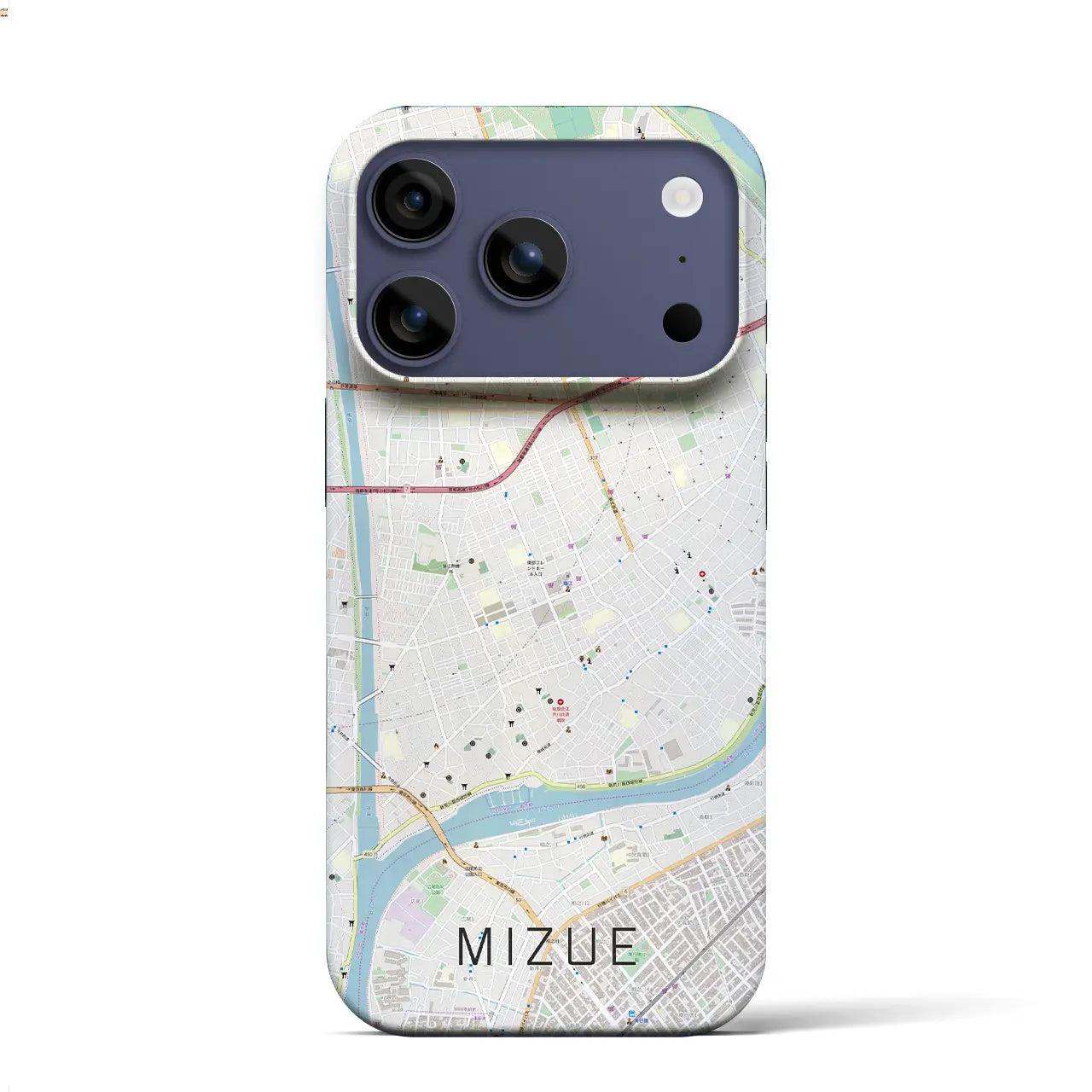 【瑞江(東京都)】地図柄iPhoneケース(バックカバータイプ)