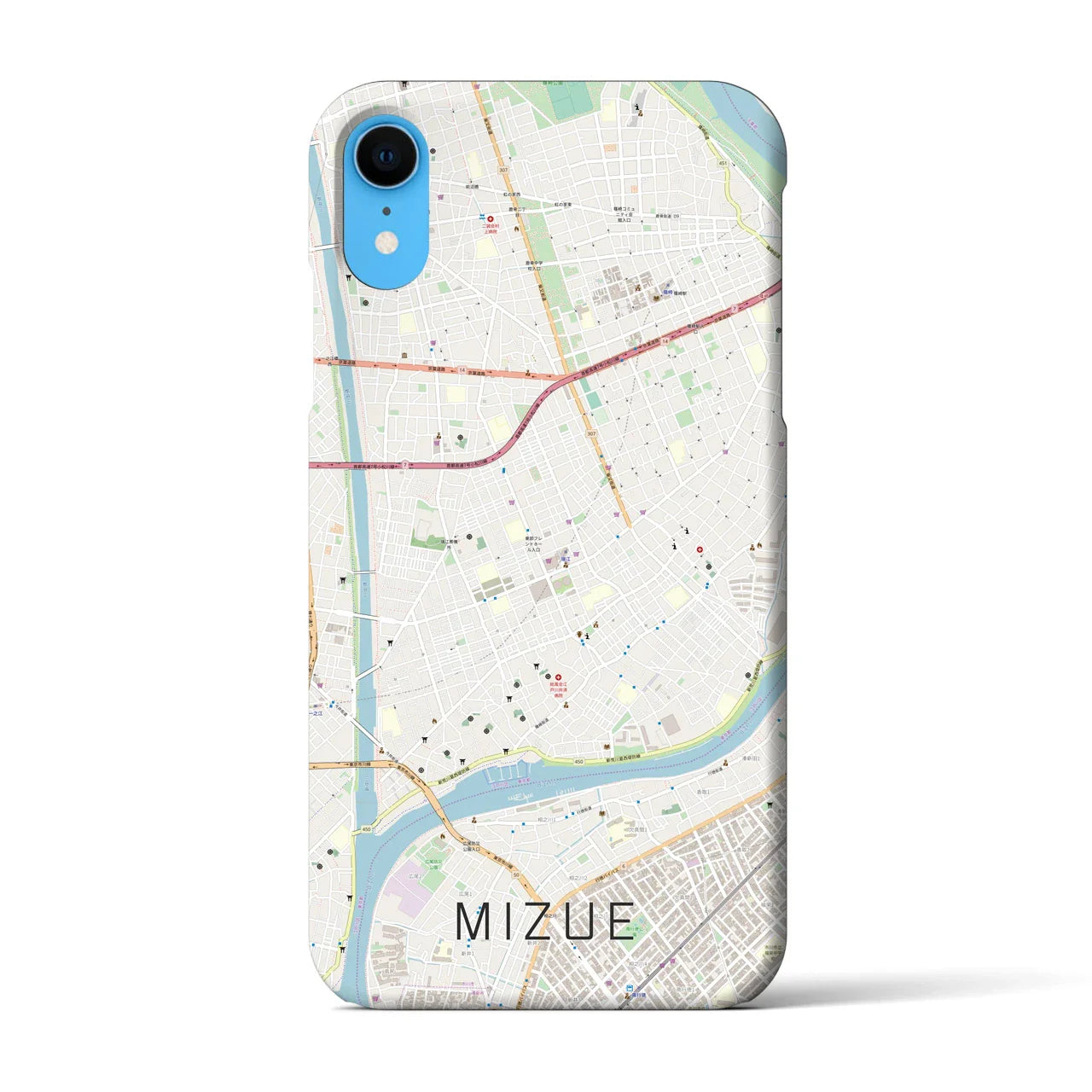 【瑞江(東京都)】地図柄iPhoneケース(バックカバータイプ)