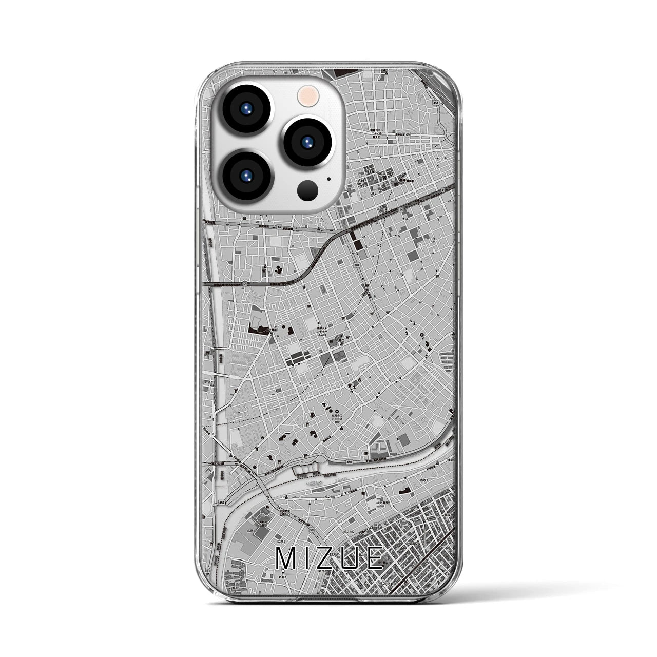 【瑞江(東京都)】地図柄iPhoneケース(クリアタイプ)