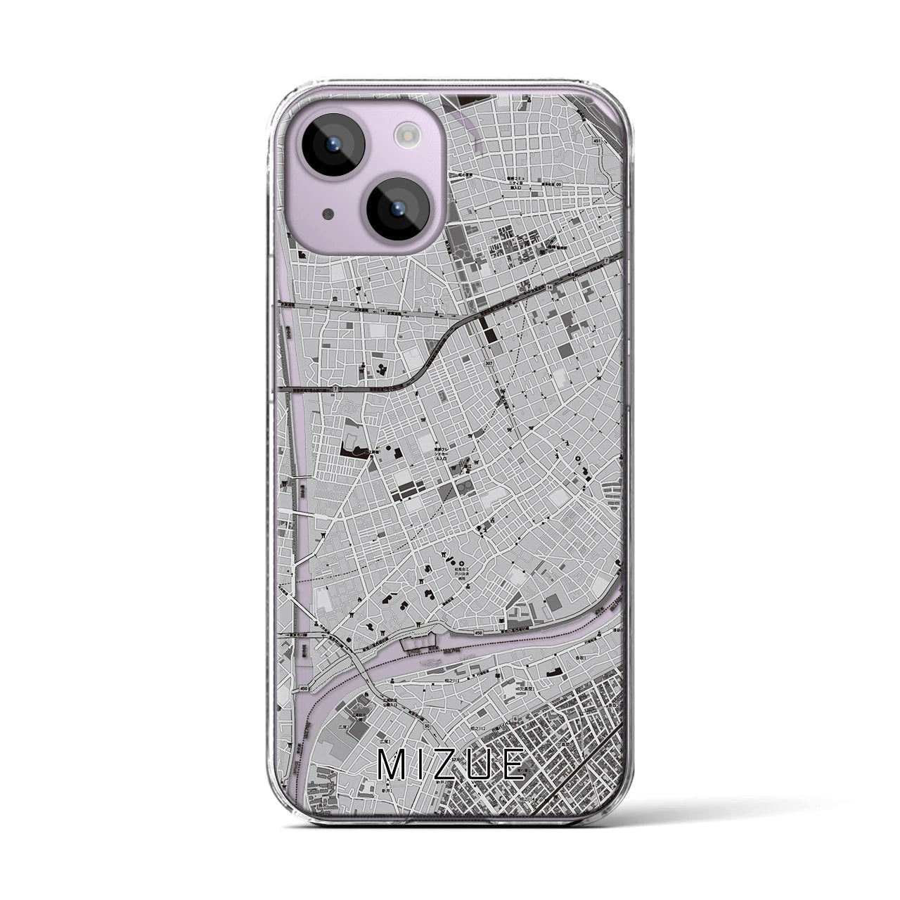 【瑞江(東京都)】地図柄iPhoneケース(クリアタイプ)