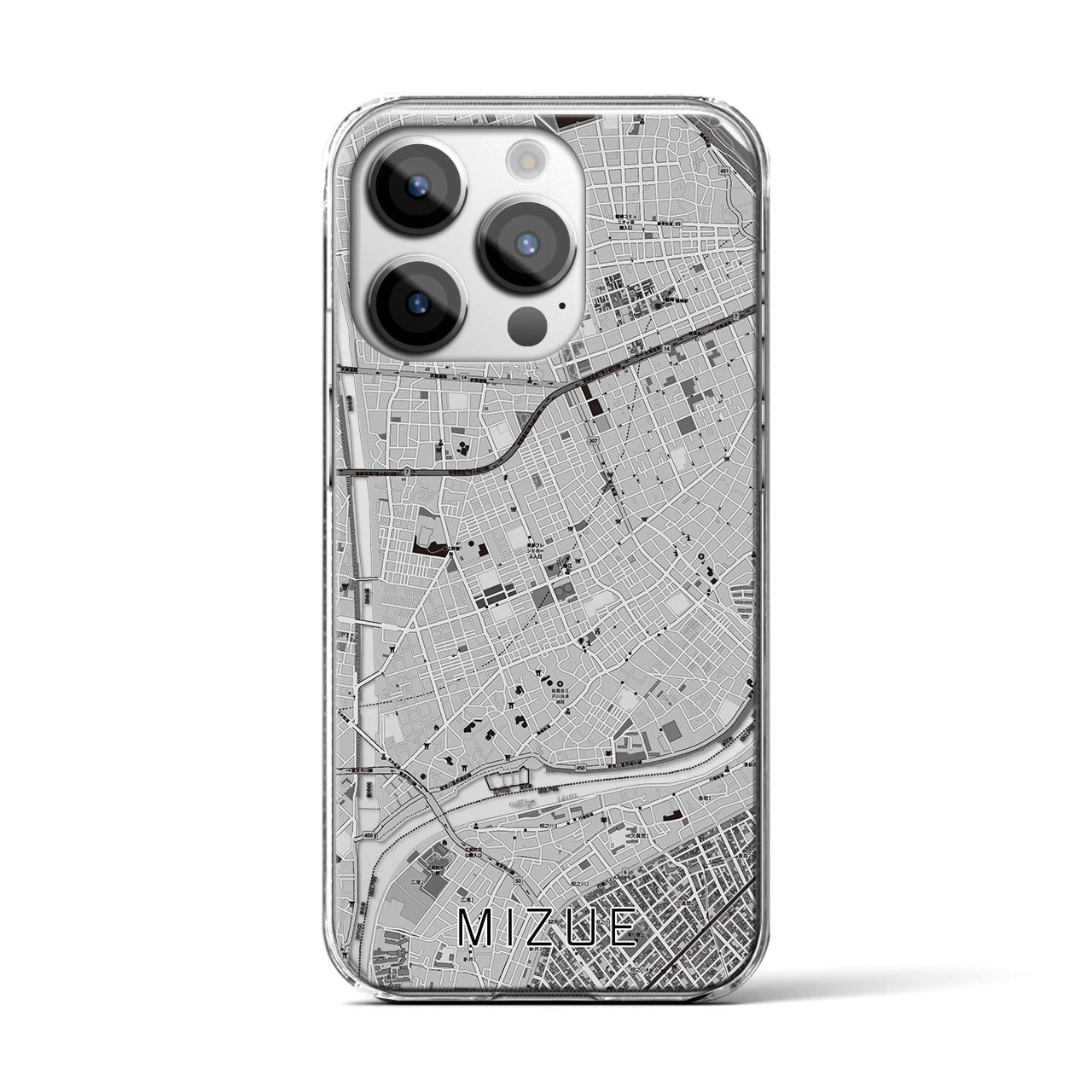 【瑞江(東京都)】地図柄iPhoneケース(クリアタイプ)