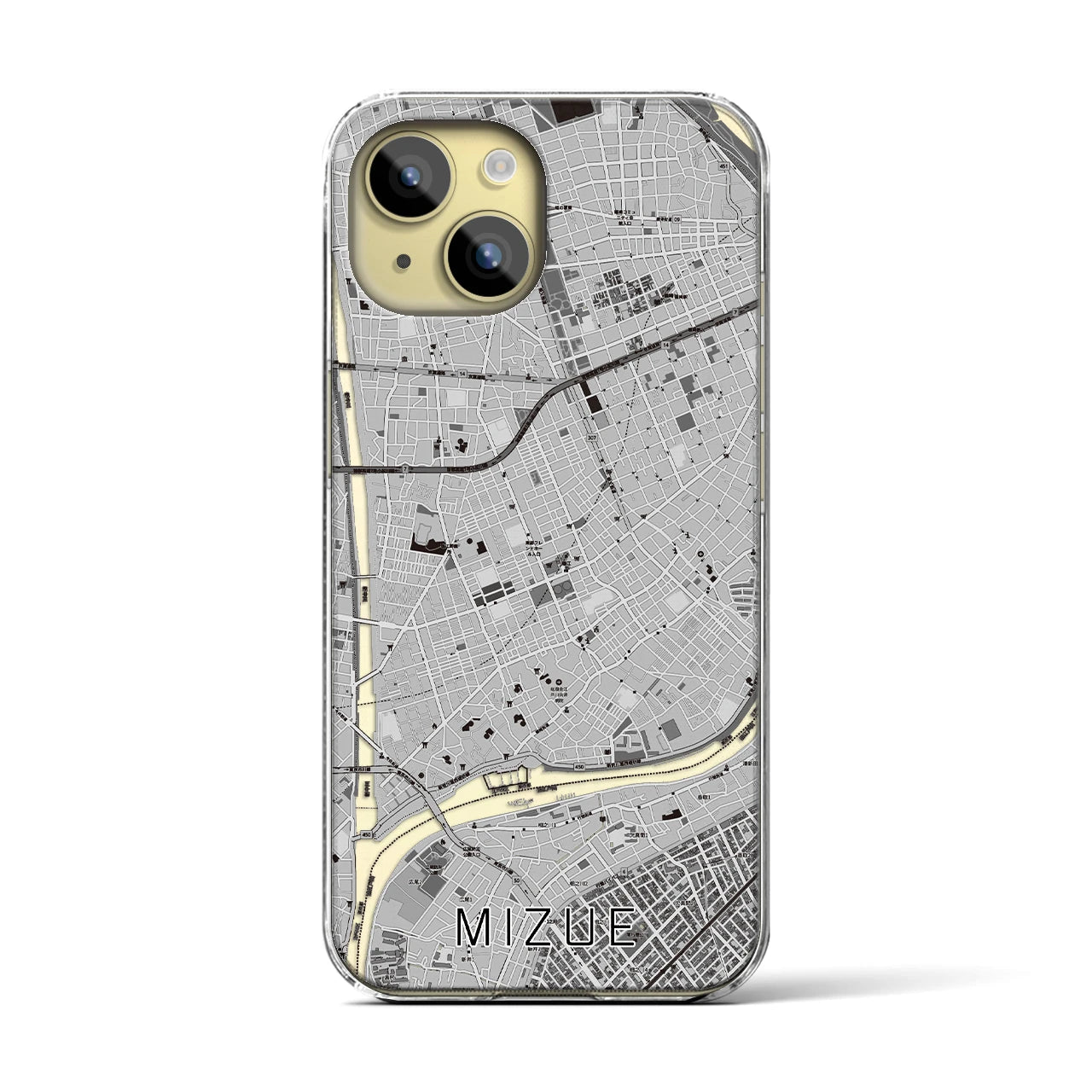 【瑞江(東京都)】地図柄iPhoneケース(クリアタイプ)