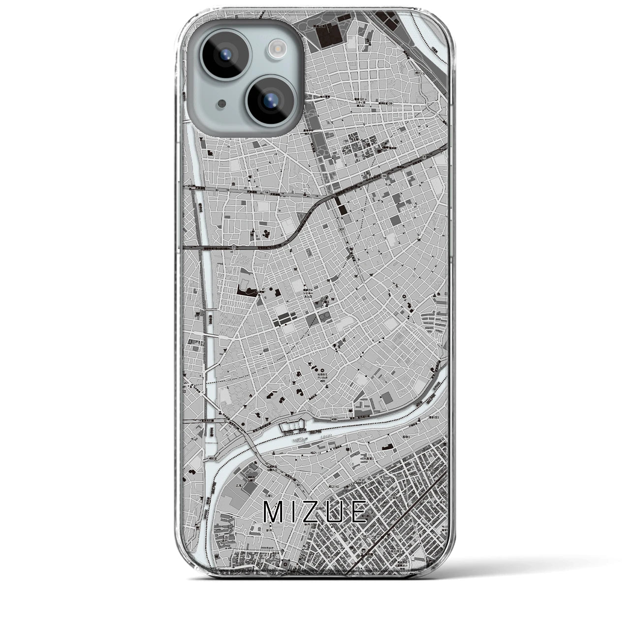 【瑞江(東京都)】地図柄iPhoneケース(クリアタイプ)