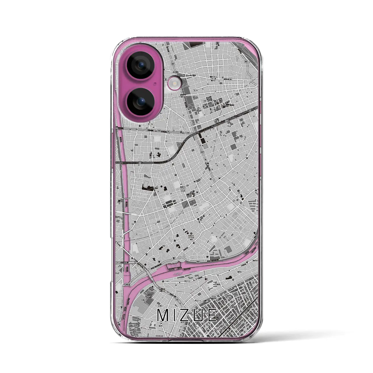 【瑞江(東京都)】地図柄iPhoneケース(クリアタイプ)