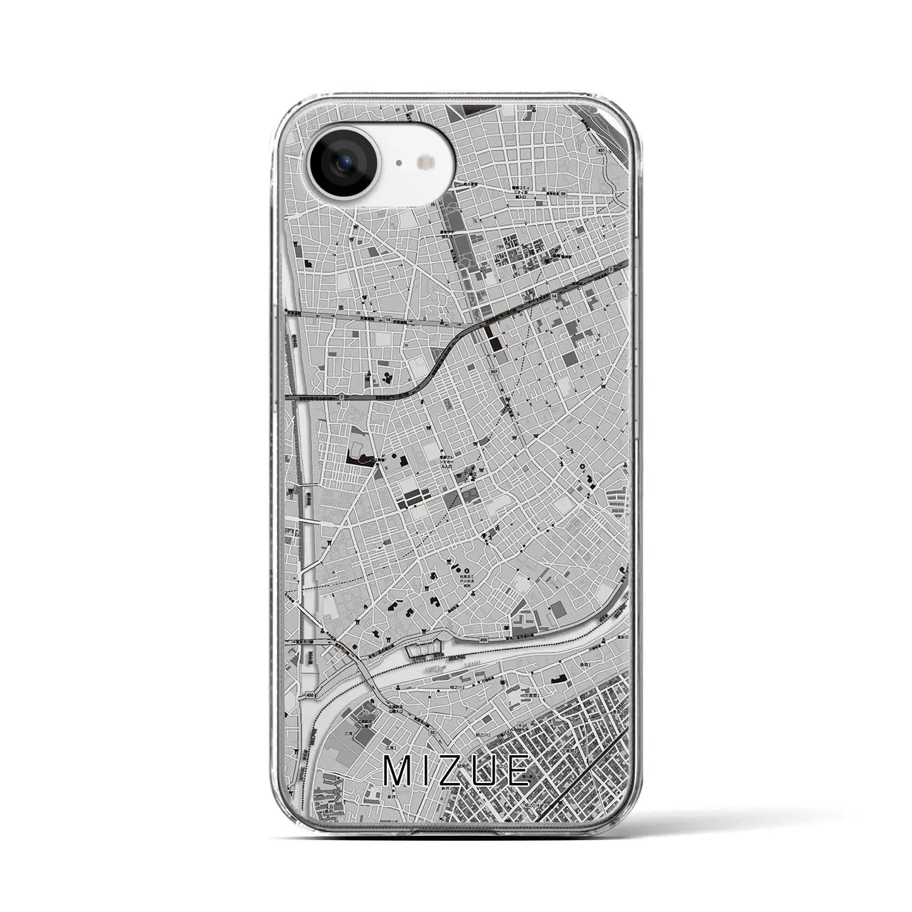 【瑞江(東京都)】地図柄iPhoneケース(クリアタイプ)