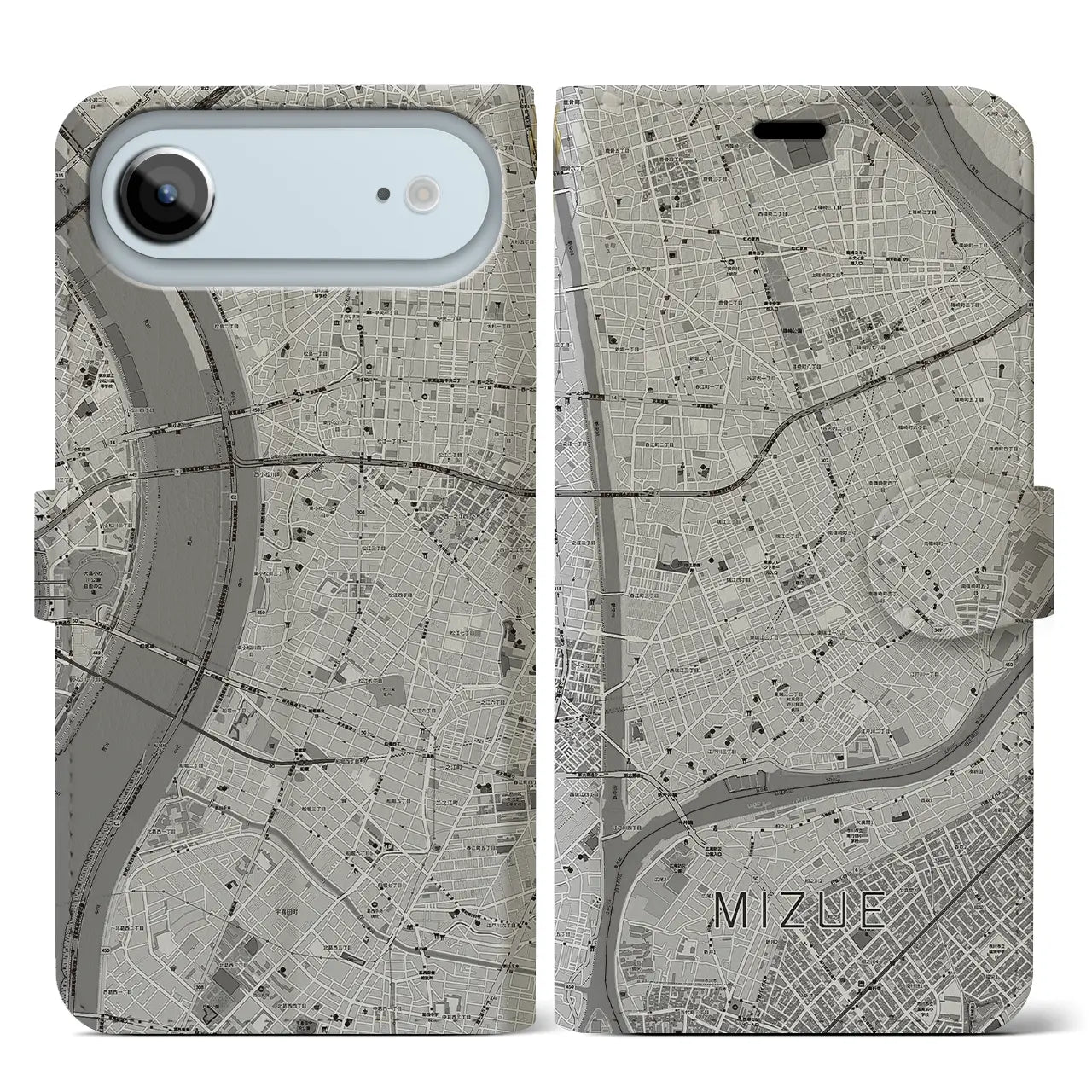 【瑞江(東京都)】地図柄iPhoneケース(手帳タイプ)