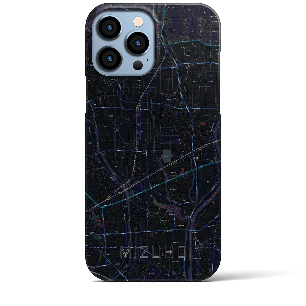 【瑞穂(岐阜県)】地図柄iPhoneケース(バックカバータイプ)